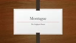 Montague  The Negligent Parent
