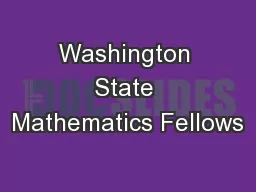 Washington State Mathematics Fellows