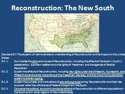 Reconstruction :  The New South