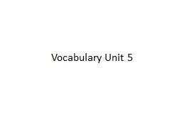 Vocabulary Unit 5 amnesty - noun