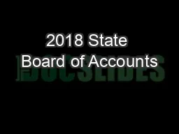 2018 State Board of Accounts
