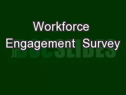 Workforce Engagement  Survey