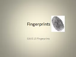 Fingerprints GAVS  13 Fingerprints