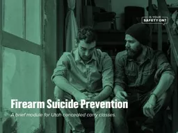 Firearm Suicide Prevention
