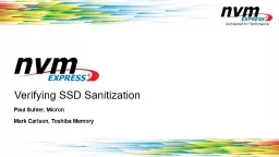 Verifying SSD Sanitization