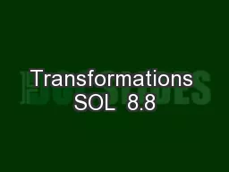 Transformations SOL  8.8