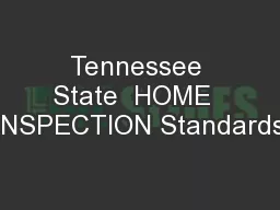 Tennessee State  HOME  INSPECTION Standards
