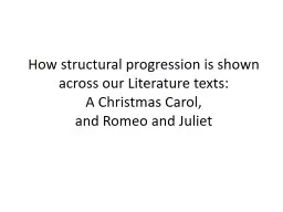 How structural progression is shown across our Literature texts: