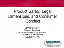 Product Safety, Legal Dimensions, and Consumer Conduct
