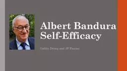 Albert Bandura Self-Efficacy