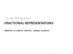 Fractional Representations