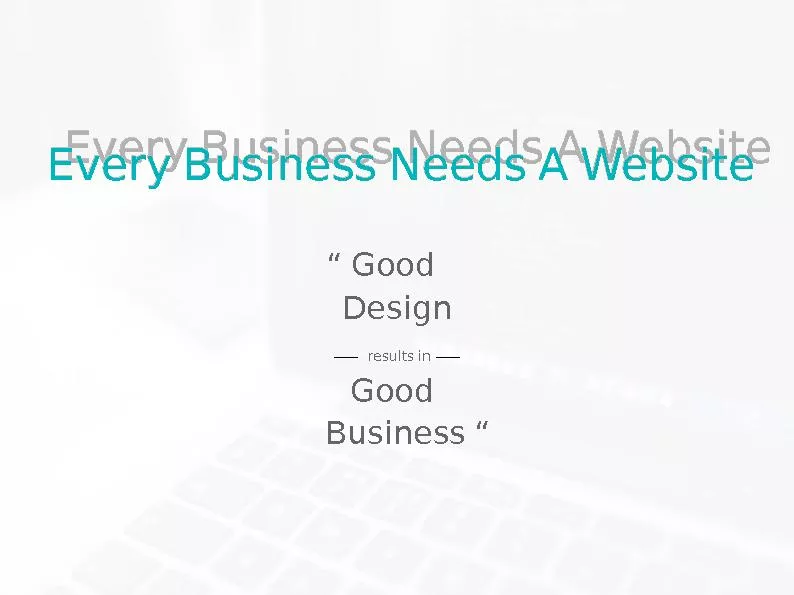 Every Business Needs A Website