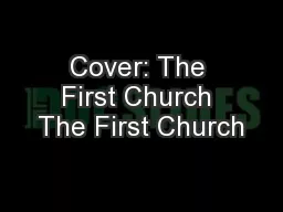 Cover: The First Church The First Church