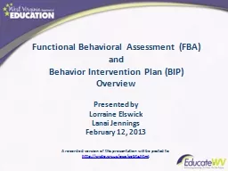 Functional Behavioral Assessment (FBA)