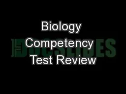 Biology Competency  Test Review