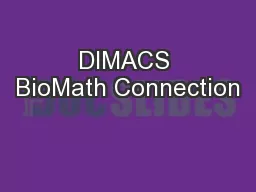 DIMACS BioMath Connection