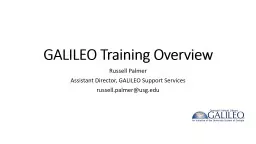 GALILEO Training Overview