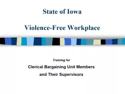 State of Iowa Violence-Free Workplace