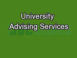 University Advising Services