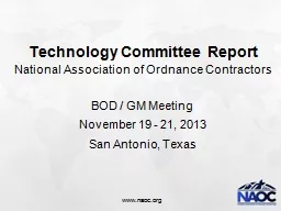 Technology Committee Report
