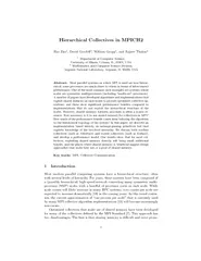 Hierarchical Collectives in MPICH Hao Zhu  David Goode