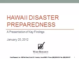 Hawaii Disaster Preparedness