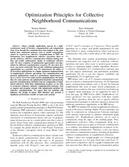 Optimization Principles for Collective Neighborhood Co