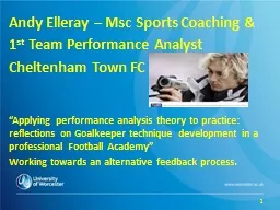 Andy  Elleray – Msc Sports Coaching &