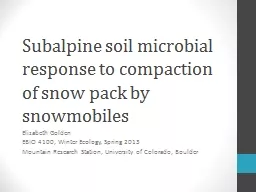 Subalpine soil microbial response to compaction of snow pack by snowmobiles