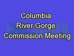 Columbia River Gorge Commission Meeting
