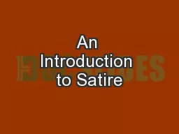 An Introduction to Satire