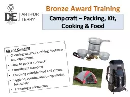 Campcraft – Packing, Kit, Cooking & Food