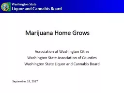 Marijuana Home Grows Association of Washington Cities