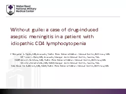 Without guile: a case of drug-induced aseptic meningitis in a patient with idiopathic CD4