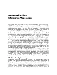 Patricia Hill Collins Intersecting Oppressions Patrici