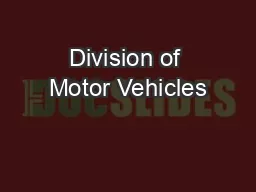 Division of Motor Vehicles