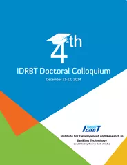 IDRBT Doctoral Colloquium December   th Institute for