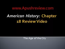 American History:  Chapter 18 Review Video