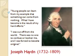 Joseph Haydn ( 1732-1809)