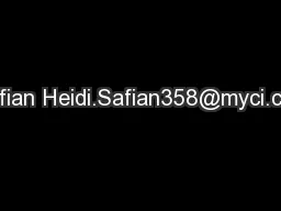 Heidi Safian Heidi.Safian358@myci.csuci.edu