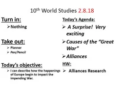 10 th  World Studies  2.8.18