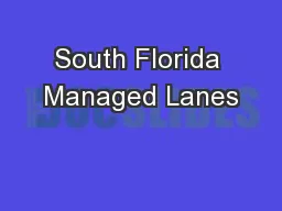 South Florida Managed Lanes