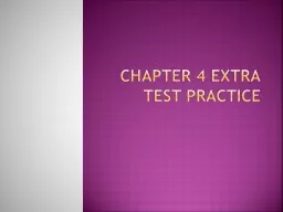 Chapter 4 Extra MC Practice