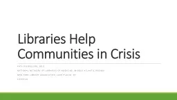 Libraries Help Communities in