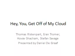 Hey, You, Get Off of My Cloud