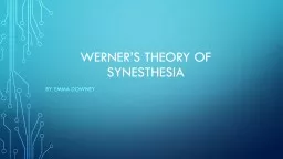 Werner’s Theory of Synesthesia