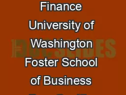 Ran Duchin Associate Professor of Finance University of Washington Foster School of Business