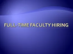 Full-time Faculty Hiring