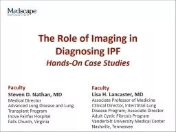 The Role of Imaging in  Diagnosing IPF