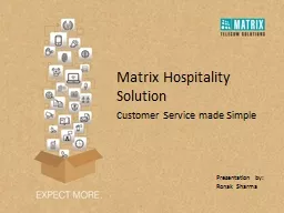 Matrix Hospitality Solution